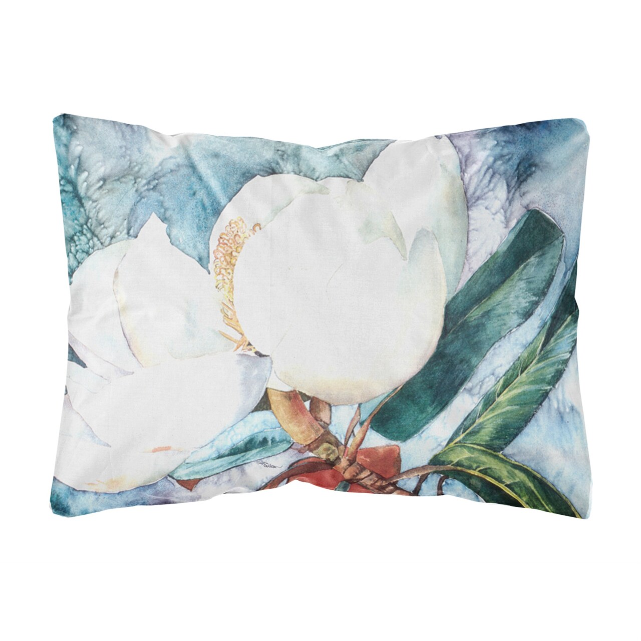 "Caroline's Treasures 8001PW1216 Flower - Magnolia Decorative Canvas Fabric Pillow, Large, Multicolor"